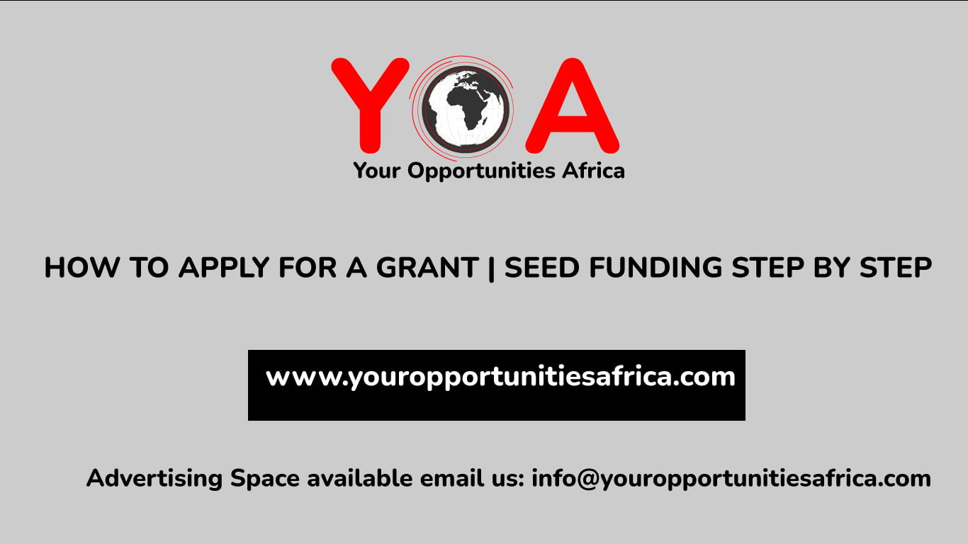 HOW TO APPLY FOR A GRANT | SEED FUNDING STEP BY STEP