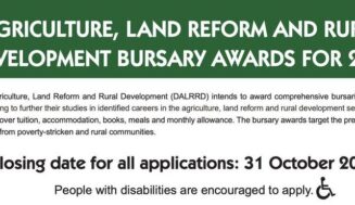 Agriculture, Land Reform and Rural Development Bursary Awards 2023