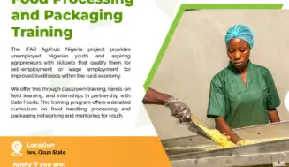 IFDA Agrihub Nigeria Food Processing & packaging training program 2022