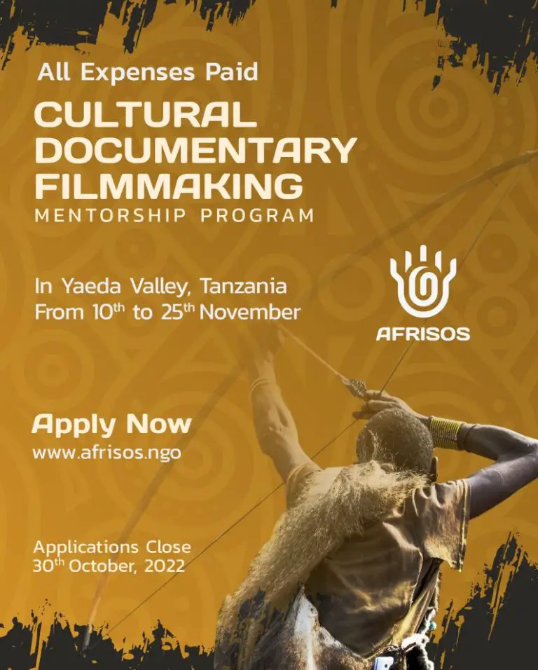 AFRISOS Cultural Documentary Filmmaking Mentorship Program 2022