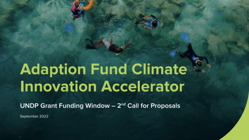 UNDP Adaptation Fund Climate Innovation Accelerator (AFCIA) Grants 2022
