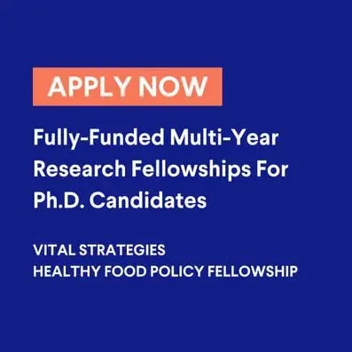Vital Strategies Healthy Food Policy Fellowship 2023 (fully funded)