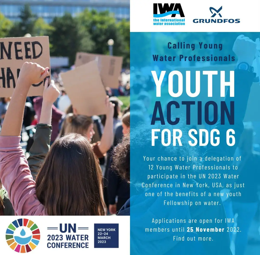 Applications open for IWA-Grundfos ‘Youth Action for SDG 6’ Fellowship
