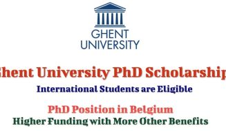 Ghent University Doctoral Scholarships 2023 for Candidates from Developing Countries