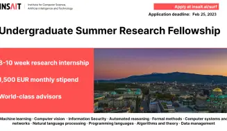 INSAIT Undergraduate Summer Research Fellowship 2023