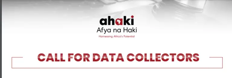 call for data collectors ahaki afya na haki