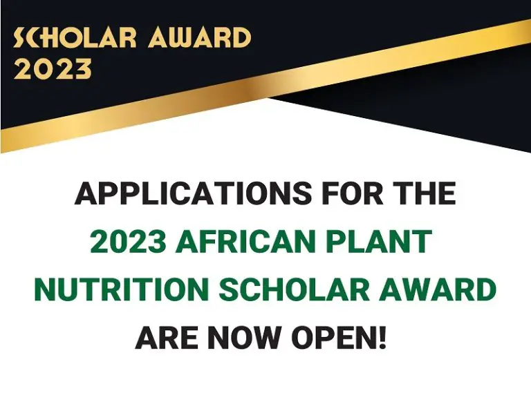 Scholar Award for African Plant Nutrition 2023 (up to $2,000)