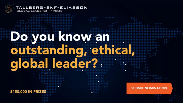 The 2023 Tällberg-SNF-Eliasson Global Leadership Award for up-and-coming world leaders