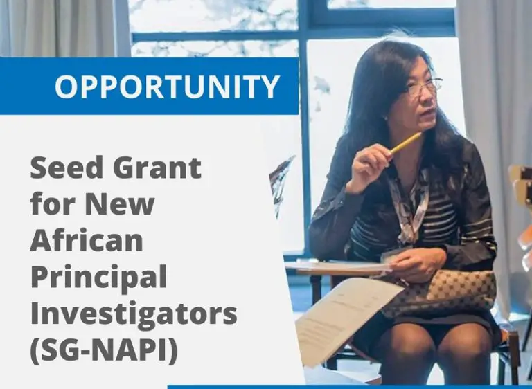 Grants for New African Principal Investigators from TWAS in 2023 (SG-NAPI) (Grant: USD $ 67,000)