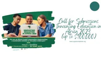 African Union Innovating Education in Africa 2023 (financial incentives up to 100,000 USD) Call for Submissions