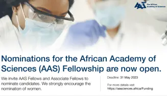 Fellowship for the African Academy of Sciences (AAS) in 2023