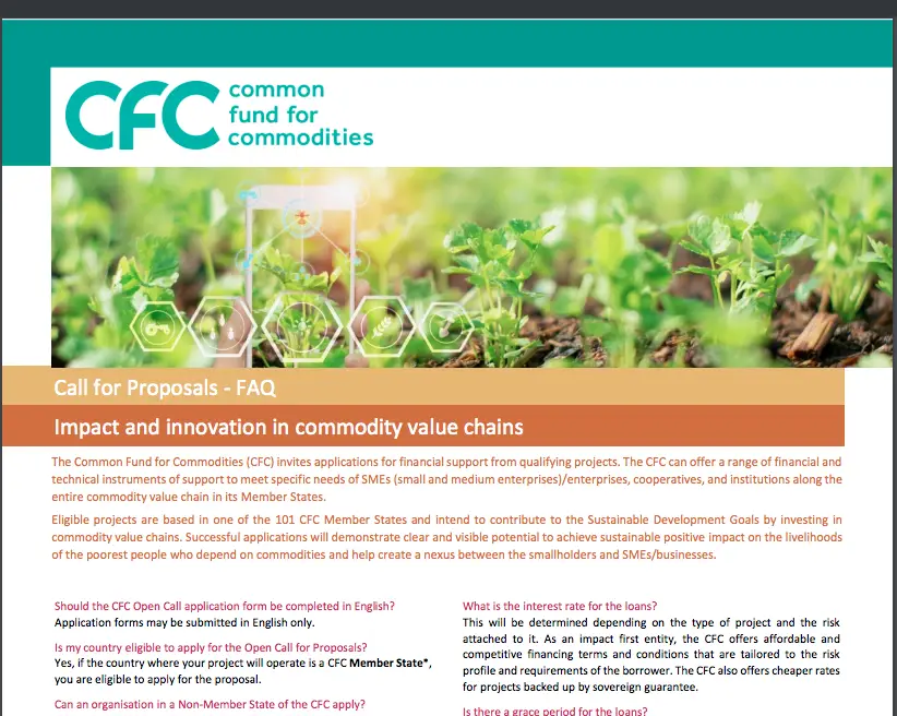 https://youropportunitiesafrica.com/2023/06/20/the-common-fund-for-commodities-cfc-23rd-call-for-proposals/