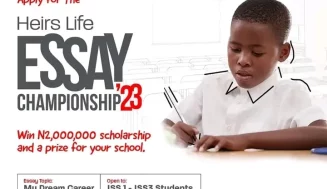 The Heirs Life Essay Competition 2023 for Students (valued N2,000,000 in scholarships)