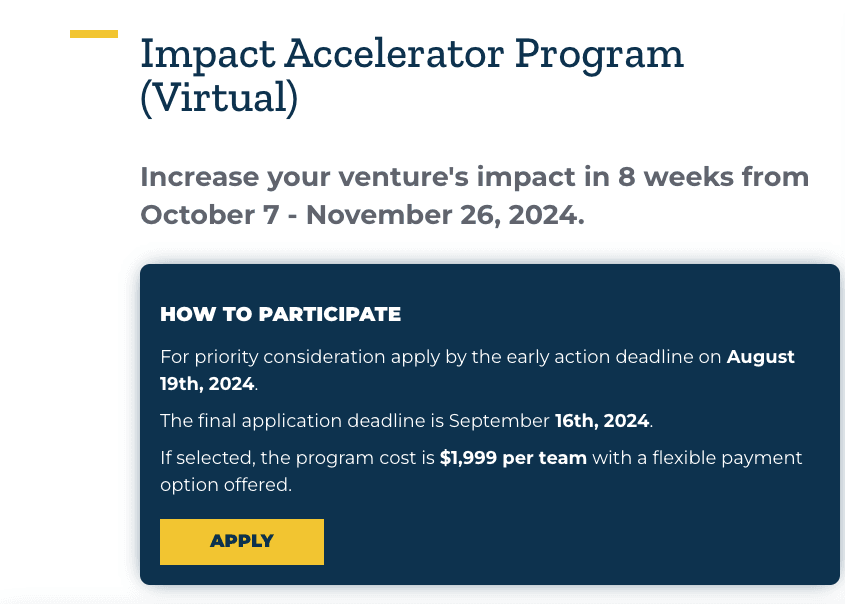 SEED SPOT's virtual 8-week Impact Accelerator 2025 - YOUR OPPORTUNITIES ...