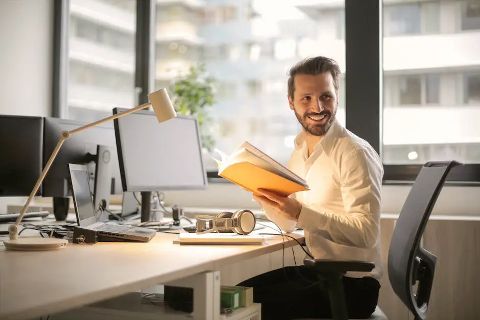 Illustration of people in various professions collaborating and using technology in a modern workplace